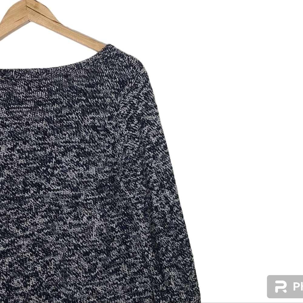 Rag & Bone Blue Chunky Knit Marled Wool Cashmere Blend Sweater Women's Size L - Picture 11 of 16